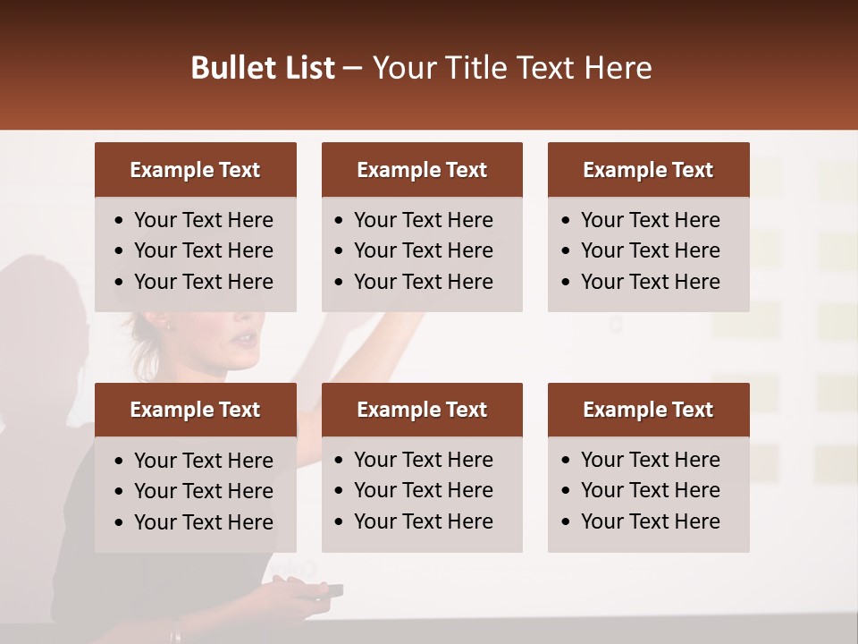 A Woman Standing In Front Of A Projection Screen Giving A Presentation PowerPoint Template
