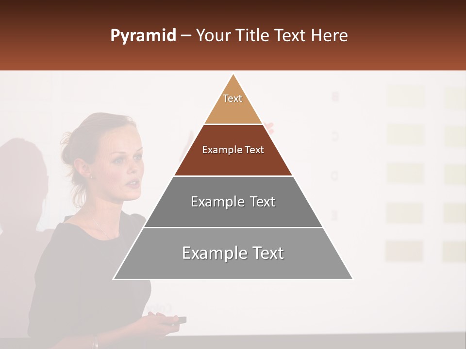 A Woman Standing In Front Of A Projection Screen Giving A Presentation PowerPoint Template