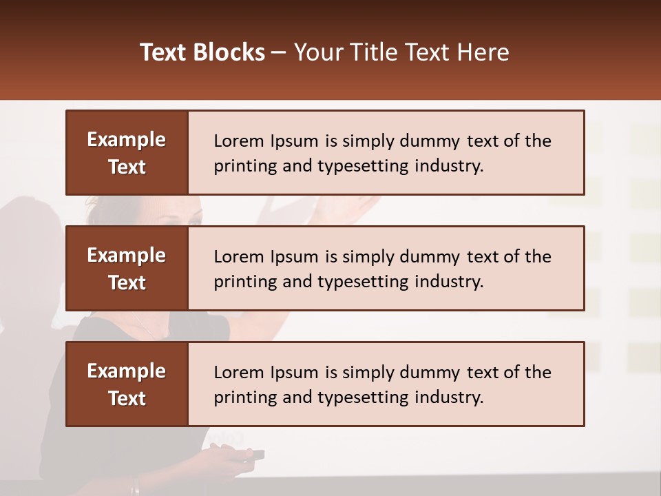 A Woman Standing In Front Of A Projection Screen Giving A Presentation PowerPoint Template