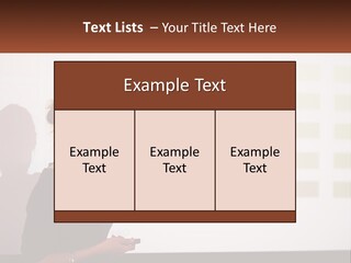 A Woman Standing In Front Of A Projection Screen Giving A Presentation PowerPoint Template