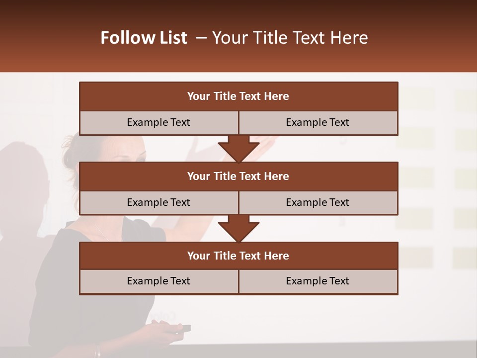 A Woman Standing In Front Of A Projection Screen Giving A Presentation PowerPoint Template
