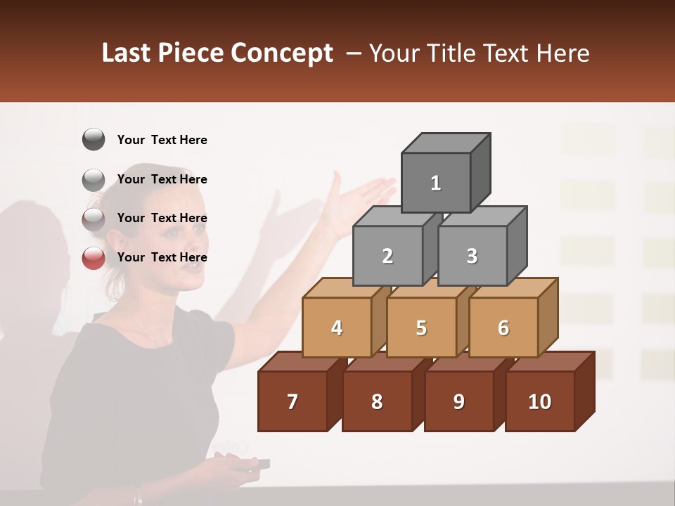 A Woman Standing In Front Of A Projection Screen Giving A Presentation PowerPoint Template