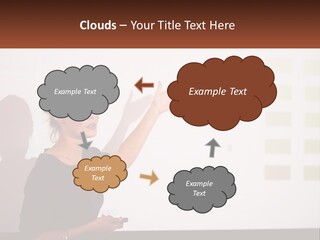 A Woman Standing In Front Of A Projection Screen Giving A Presentation PowerPoint Template