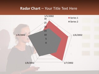 A Woman Standing In Front Of A Projection Screen Giving A Presentation PowerPoint Template