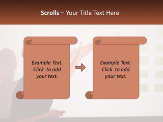 A Woman Standing In Front Of A Projection Screen Giving A Presentation PowerPoint Template