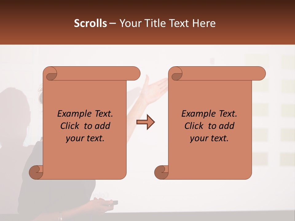 A Woman Standing In Front Of A Projection Screen Giving A Presentation PowerPoint Template