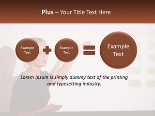 A Woman Standing In Front Of A Projection Screen Giving A Presentation PowerPoint Template
