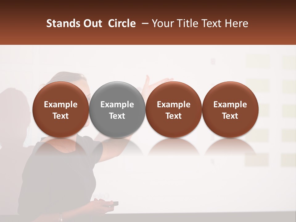 A Woman Standing In Front Of A Projection Screen Giving A Presentation PowerPoint Template