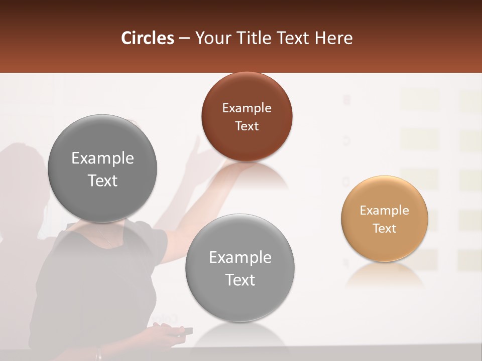 A Woman Standing In Front Of A Projection Screen Giving A Presentation PowerPoint Template