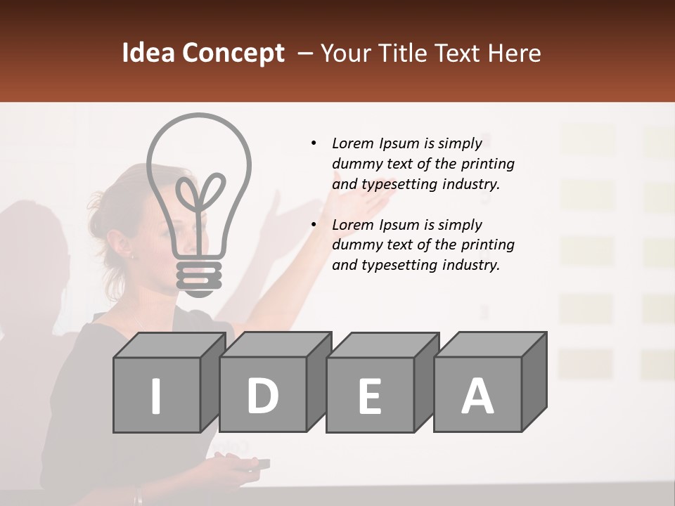 A Woman Standing In Front Of A Projection Screen Giving A Presentation PowerPoint Template