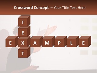 A Woman Standing In Front Of A Projection Screen Giving A Presentation PowerPoint Template