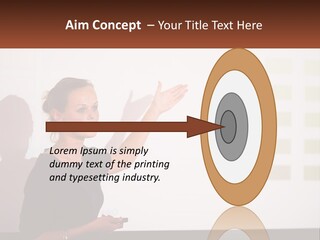 A Woman Standing In Front Of A Projection Screen Giving A Presentation PowerPoint Template