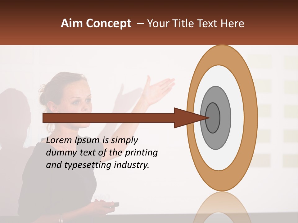 A Woman Standing In Front Of A Projection Screen Giving A Presentation PowerPoint Template