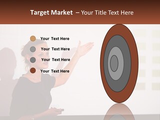 A Woman Standing In Front Of A Projection Screen Giving A Presentation PowerPoint Template