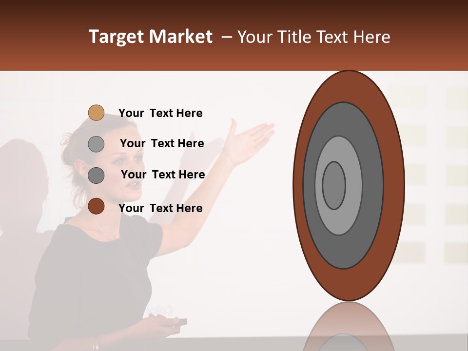 A Woman Standing In Front Of A Projection Screen Giving A Presentation PowerPoint Template