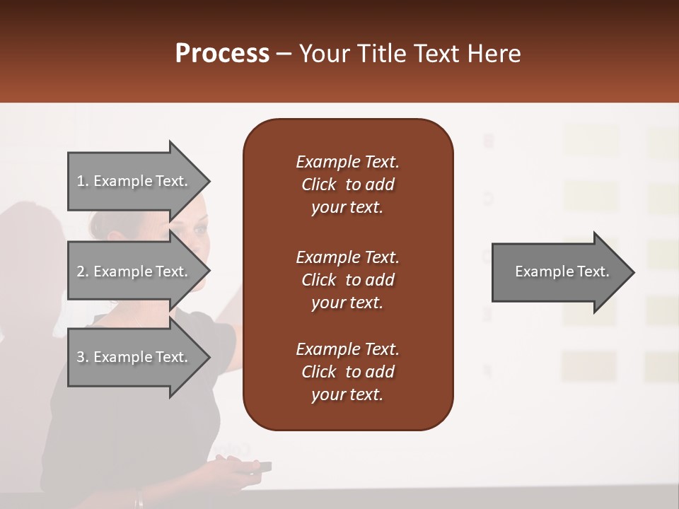 A Woman Standing In Front Of A Projection Screen Giving A Presentation PowerPoint Template