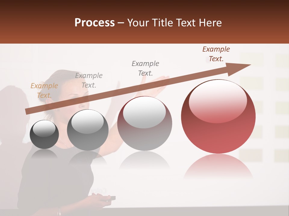 A Woman Standing In Front Of A Projection Screen Giving A Presentation PowerPoint Template