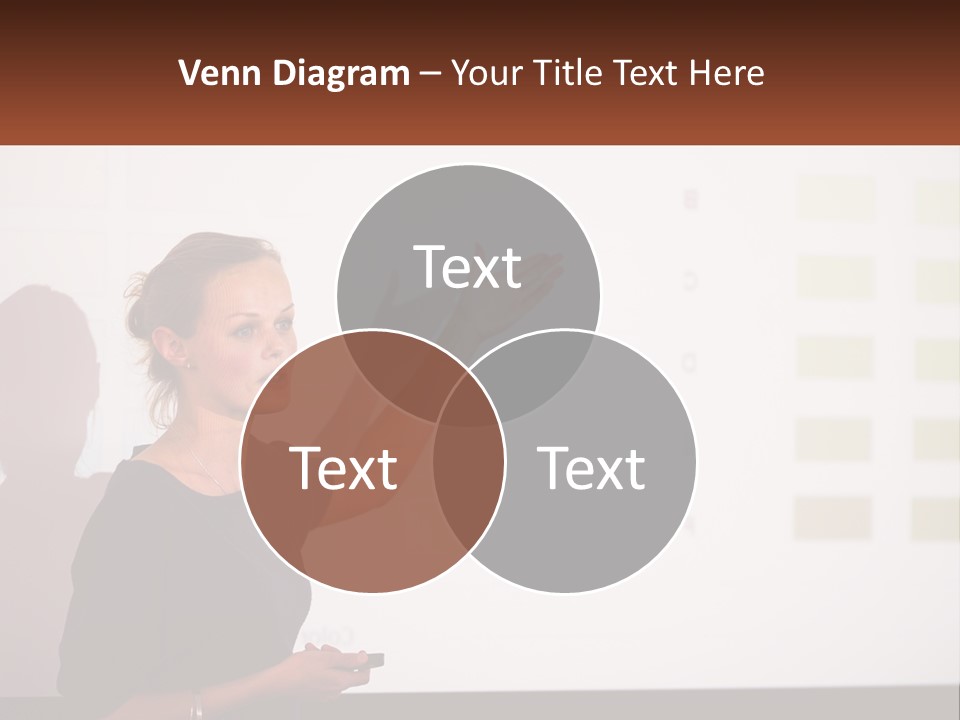 A Woman Standing In Front Of A Projection Screen Giving A Presentation PowerPoint Template