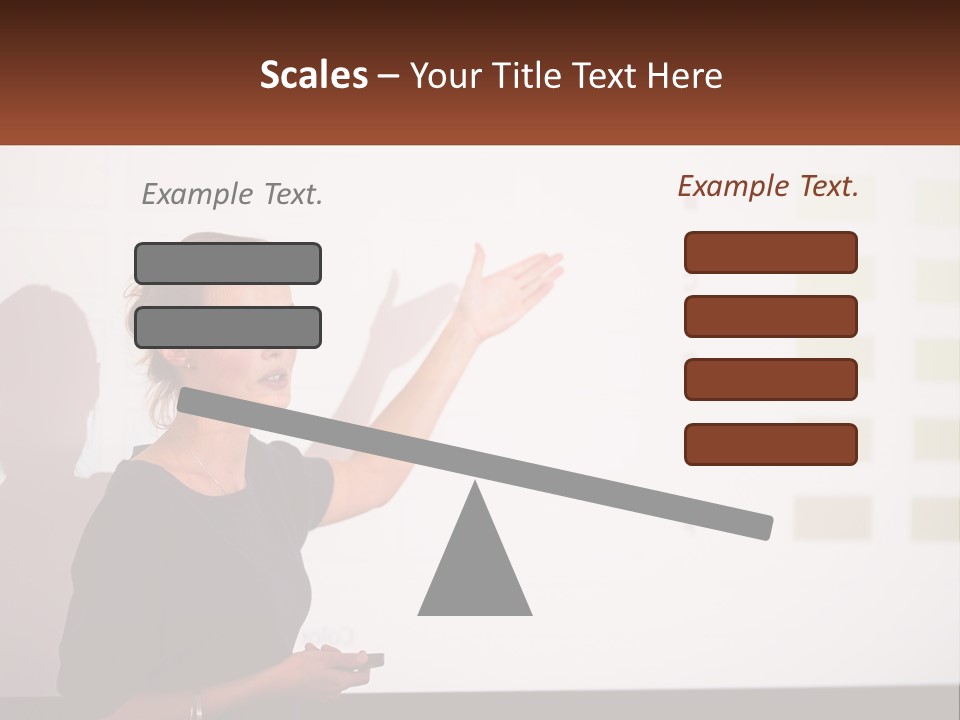 A Woman Standing In Front Of A Projection Screen Giving A Presentation PowerPoint Template