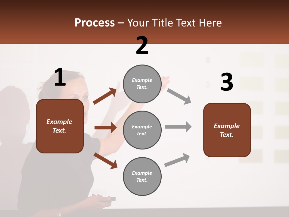 A Woman Standing In Front Of A Projection Screen Giving A Presentation PowerPoint Template