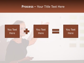A Woman Standing In Front Of A Projection Screen Giving A Presentation PowerPoint Template
