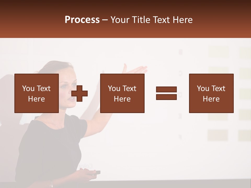 A Woman Standing In Front Of A Projection Screen Giving A Presentation PowerPoint Template