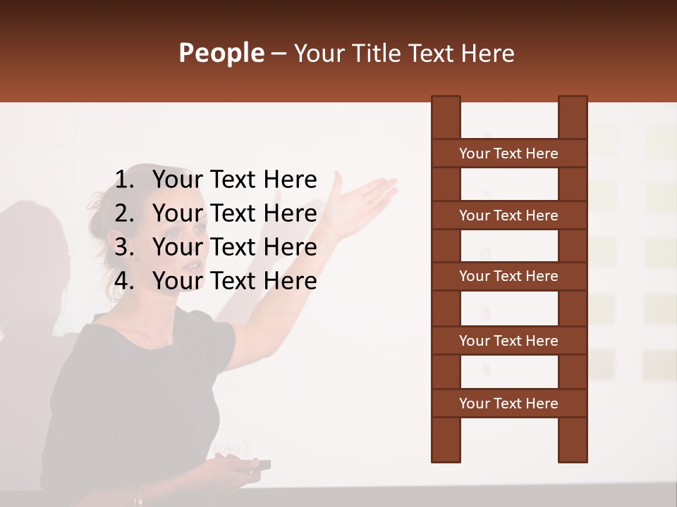 A Woman Standing In Front Of A Projection Screen Giving A Presentation PowerPoint Template