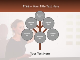 A Woman Standing In Front Of A Projection Screen Giving A Presentation PowerPoint Template