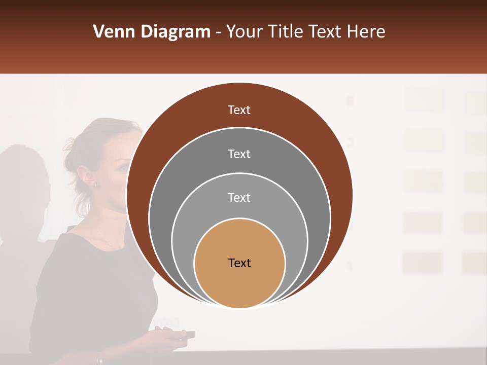A Woman Standing In Front Of A Projection Screen Giving A Presentation PowerPoint Template