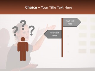 A Woman Standing In Front Of A Projection Screen Giving A Presentation PowerPoint Template