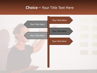 A Woman Standing In Front Of A Projection Screen Giving A Presentation PowerPoint Template