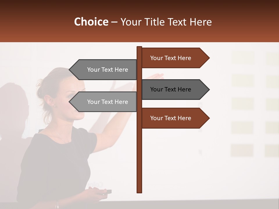 A Woman Standing In Front Of A Projection Screen Giving A Presentation PowerPoint Template