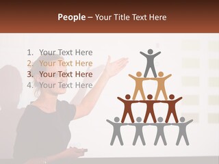 A Woman Standing In Front Of A Projection Screen Giving A Presentation PowerPoint Template