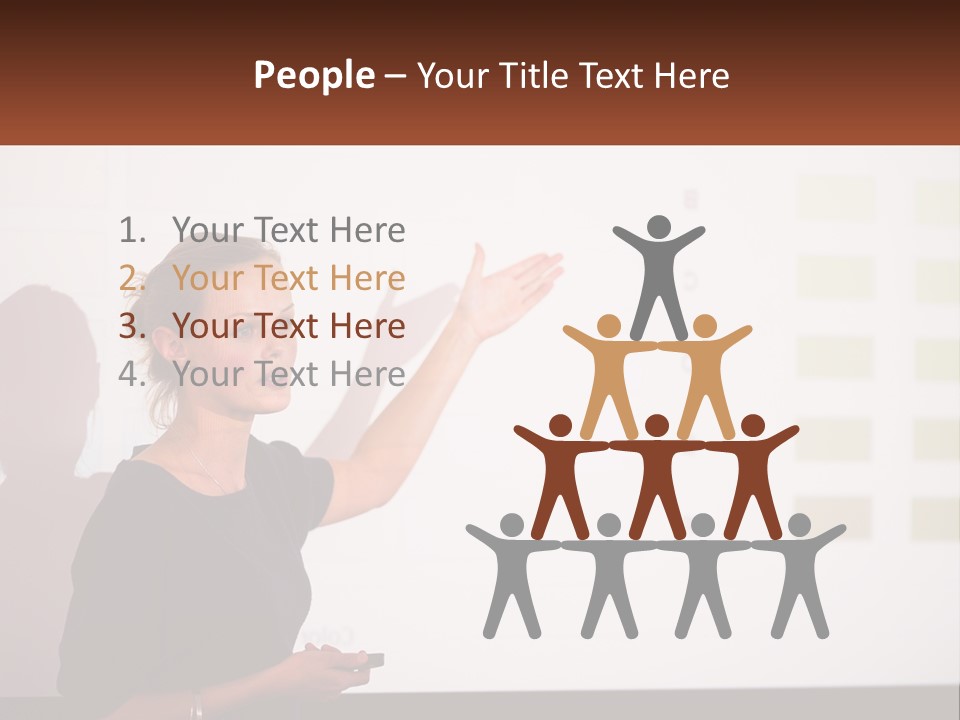 A Woman Standing In Front Of A Projection Screen Giving A Presentation PowerPoint Template