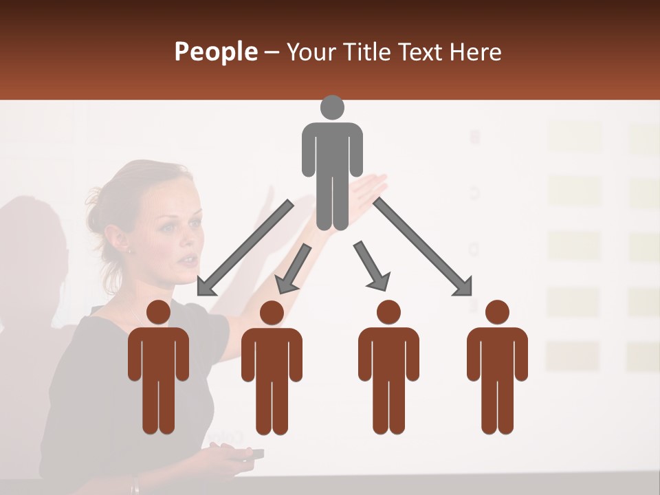 A Woman Standing In Front Of A Projection Screen Giving A Presentation PowerPoint Template