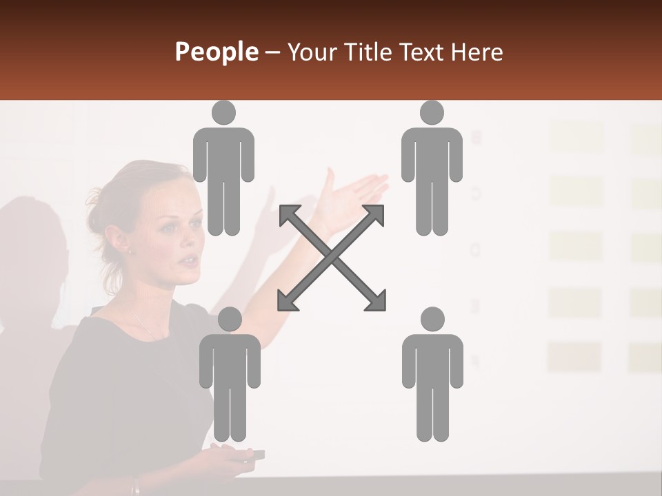 A Woman Standing In Front Of A Projection Screen Giving A Presentation PowerPoint Template