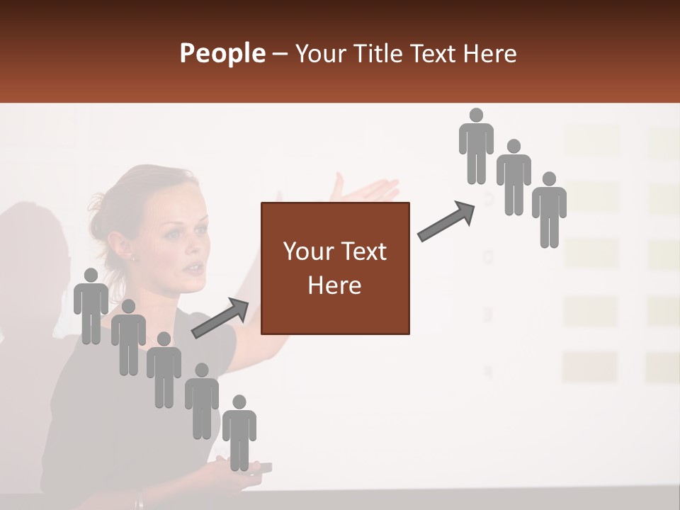 A Woman Standing In Front Of A Projection Screen Giving A Presentation PowerPoint Template