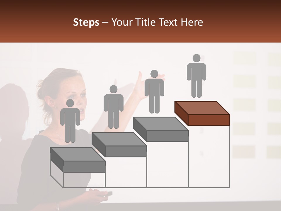 A Woman Standing In Front Of A Projection Screen Giving A Presentation PowerPoint Template