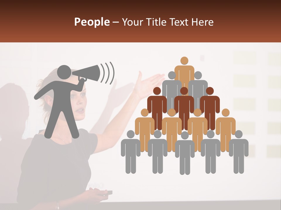 A Woman Standing In Front Of A Projection Screen Giving A Presentation PowerPoint Template