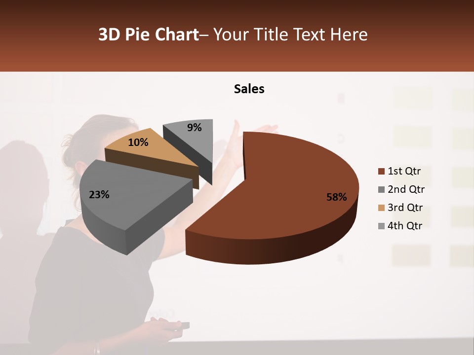 A Woman Standing In Front Of A Projection Screen Giving A Presentation PowerPoint Template