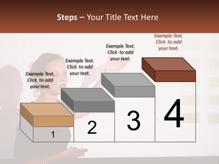 A Woman Standing In Front Of A Projection Screen Giving A Presentation PowerPoint Template