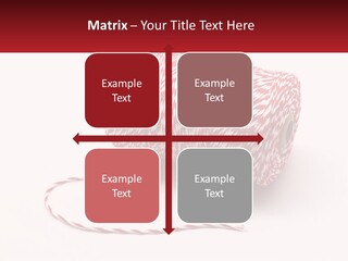 A Spool Of Red And White Bakers Twine PowerPoint Template