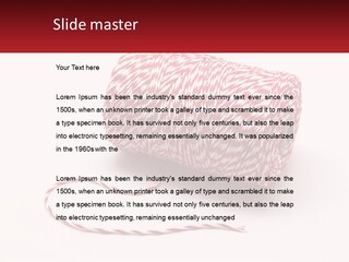 A Spool Of Red And White Bakers Twine PowerPoint Template