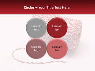 A Spool Of Red And White Bakers Twine PowerPoint Template