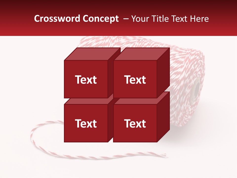 A Spool Of Red And White Bakers Twine PowerPoint Template