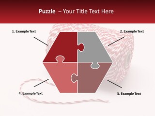 A Spool Of Red And White Bakers Twine PowerPoint Template