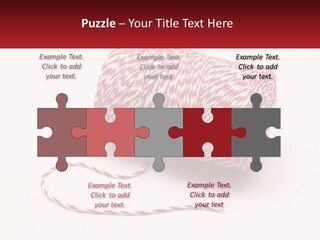 A Spool Of Red And White Bakers Twine PowerPoint Template