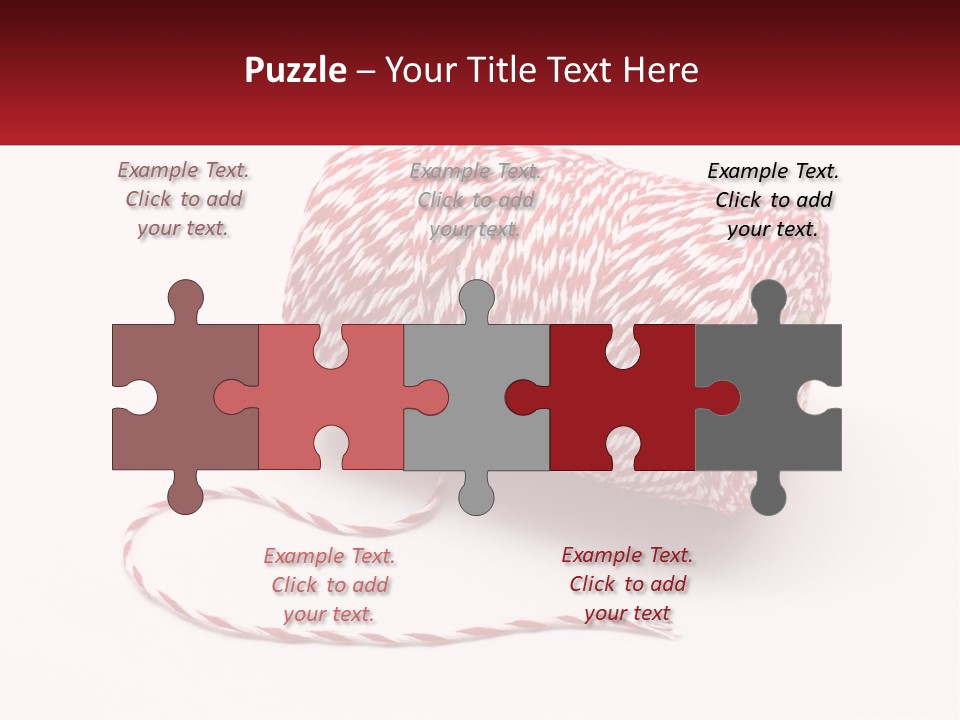 A Spool Of Red And White Bakers Twine PowerPoint Template