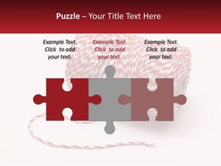 A Spool Of Red And White Bakers Twine PowerPoint Template