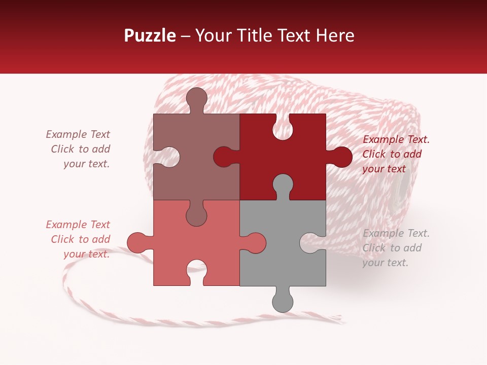 A Spool Of Red And White Bakers Twine PowerPoint Template